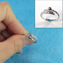 Load image into Gallery viewer, Solid Sterling Silver .925 Eggplant Freshwater Cultured Pearl Wheat-Style Adjustable Ring
