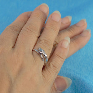 Solid Sterling Silver .925 Eggplant Freshwater Cultured Pearl Wheat-Style Adjustable Ring