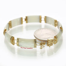 Load image into Gallery viewer, 14k Yellow Gold 8 Segments Mother of Pearl Bracelet with “Joy” Clasp