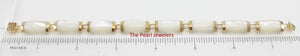 14k Yellow Gold 8 Segments Mother of Pearl Bracelet with “Joy” Clasp