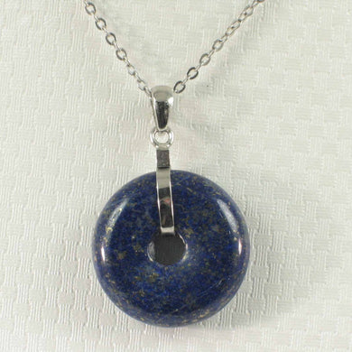 Elegant Blue Lapis Donut Pendant