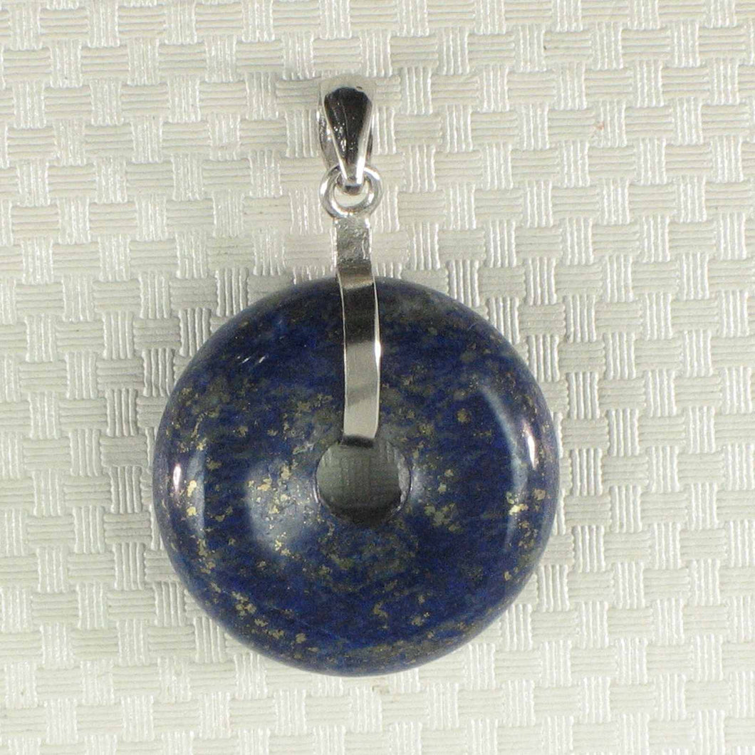 Elegant Blue Lapis Donut Pendant