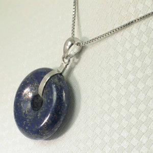 Elegant Blue Lapis Donut Pendant