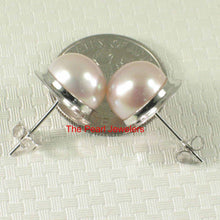 Load image into Gallery viewer, 14kw AAA 9–9.5 mm High Luster Natural Peach Cultured Pearl Encircle Stud Earrings