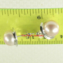Load image into Gallery viewer, 14kw AAA 9–9.5 mm High Luster Natural Peach Cultured Pearl Encircle Stud Earrings