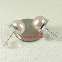 Load image into Gallery viewer, 14kw AAA 9–9.5 mm High Luster Natural Peach Cultured Pearl Encircle Stud Earrings