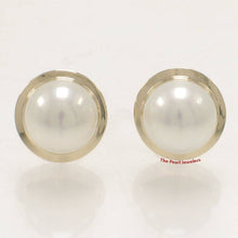 Load image into Gallery viewer, AAA 7 mm High Luster White Cultured Pearl Encircle Stud Earrings