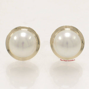 AAA 7 mm High Luster White Cultured Pearl Encircle Stud Earrings