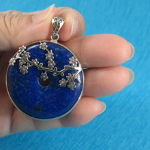 Load image into Gallery viewer, Feng Shui 40 mm Blue Lapis Donut Pendant