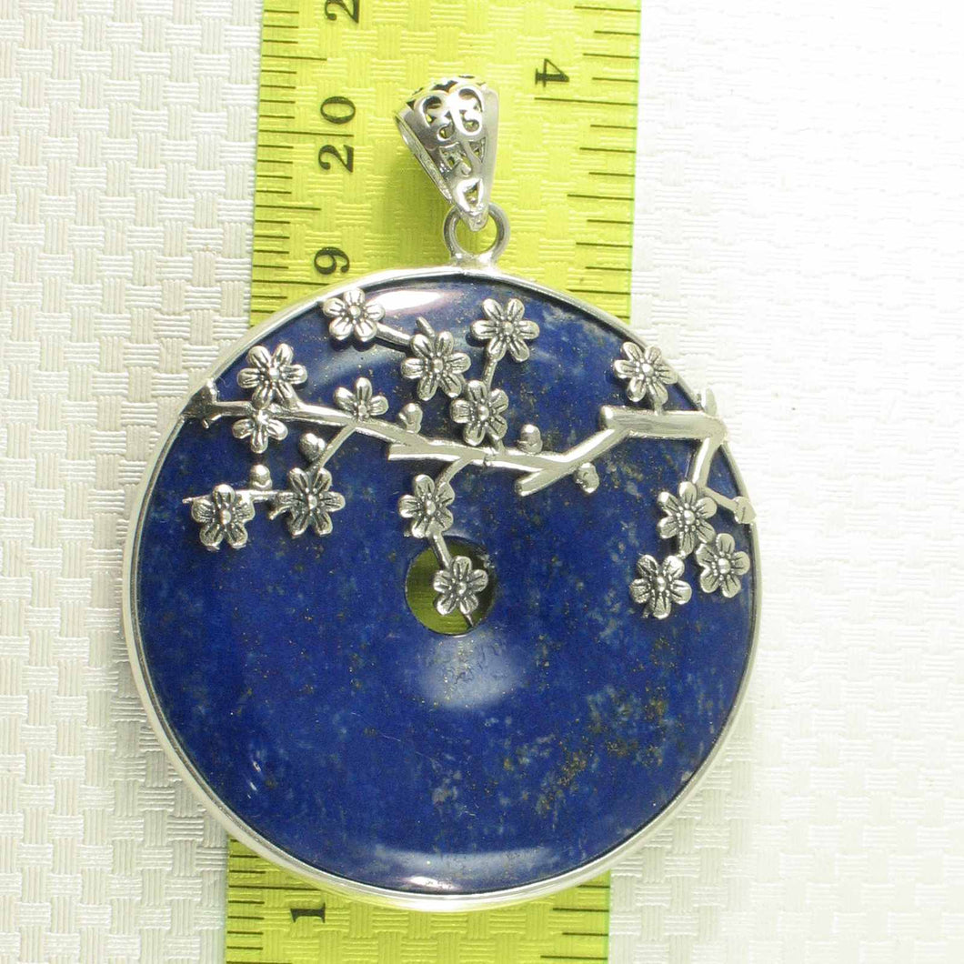 Feng Shui 40 mm Blue Lapis Donut Pendant