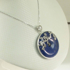 Feng Shui 40 mm Blue Lapis Donut Pendant