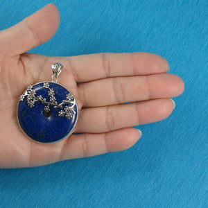 Feng Shui 40 mm Blue Lapis Donut Pendant