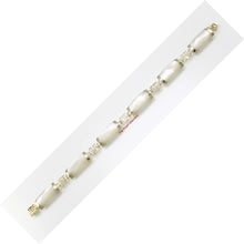 Load image into Gallery viewer, 14k Yellow Gold Five Good Luck Partitions &amp; Six Mother of Pearl Segments Bracelet