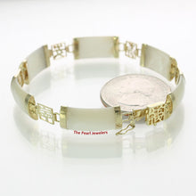 Load image into Gallery viewer, 14k Yellow Gold Five Good Luck Partitions &amp; Six Mother of Pearl Segments Bracelet