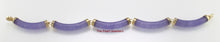 Load image into Gallery viewer, 14k Yellow Gold “Joy” Clasp 5 Segments Lavender Jade Bracelet