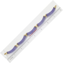 Load image into Gallery viewer, 14k Yellow Gold “Joy” Clasp 5 Segments Lavender Jade Bracelet
