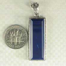 Load image into Gallery viewer, Genuine Blue Lapis Lazuli Sterling Silver Pendant Necklace