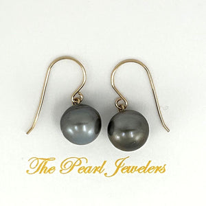 Gold-Filled Baroque Tahitian Pearl Fish-Hook Earrings