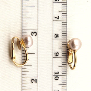 14k Gold-Filled Clip-On Pink Freshwater Pearl Earrings