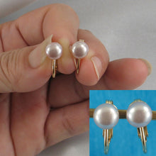 Load image into Gallery viewer, 14k Gold-Filled Clip-On Rose-Pink Freshwater Pearl Earrings