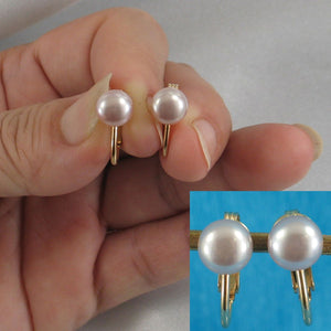 14k Gold-Filled Clip-On Rose-Pink Freshwater Pearl Earrings