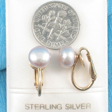 Load image into Gallery viewer, 14k Gold-Filled Clip-On Rose-Pink Freshwater Pearl Earrings