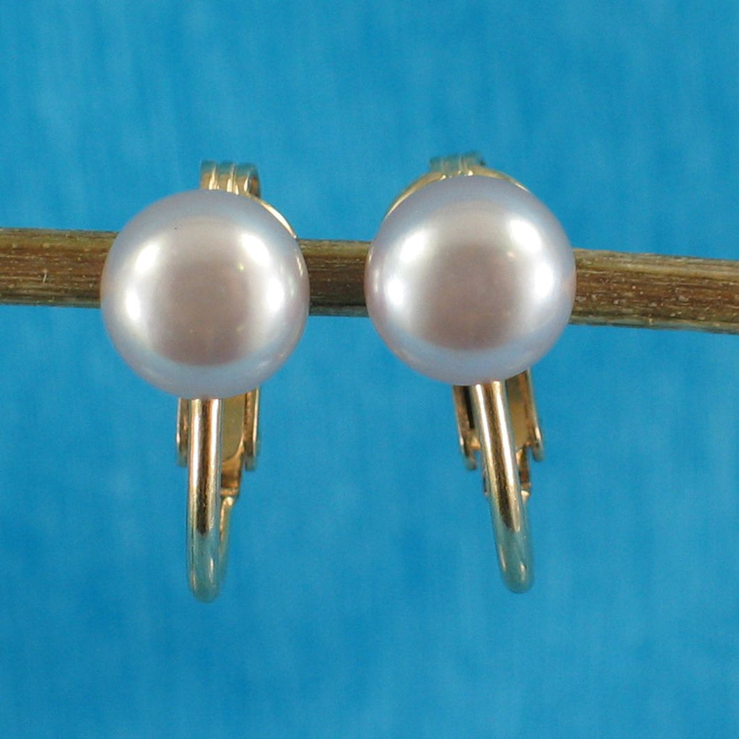 14k Gold-Filled Clip-On Rose-Pink Freshwater Pearl Earrings