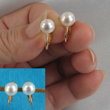 Load image into Gallery viewer, 14k Gold-Filled Clip-On White Freshwater Pearl Earrings