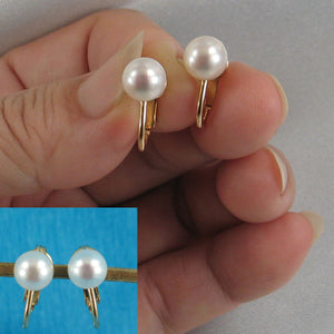 14k Gold-Filled Clip-On White Freshwater Pearl Earrings