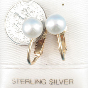 14k Gold-Filled Clip-On White Freshwater Pearl Earrings
