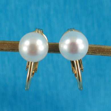 14k Gold-Filled Clip-On White Freshwater Pearl Earrings