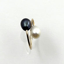 Load image into Gallery viewer, Gold-Filled Freshwater Pearl Two-Stone Bypass Ring