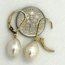 Load image into Gallery viewer, 14k Gold Filled White Baroque Pearl Leverback Earrings