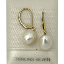 Load image into Gallery viewer, 14k Gold Filled White Baroque Pearl Leverback Earrings