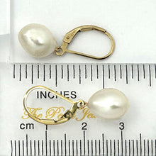 Load image into Gallery viewer, 14k Gold Filled White Baroque Pearl Leverback Earrings