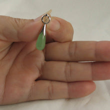 Load image into Gallery viewer, Green Jade Raindrop Sterling Silver Pendant