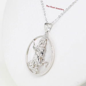 Guan Gong Mother of Pearl Tablet Pendant