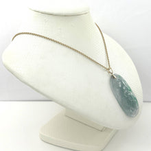 Load image into Gallery viewer, Hand Carved Dragon &amp; Phoenix Apple Green Jade 14k Yellow Gold Bale Pendant