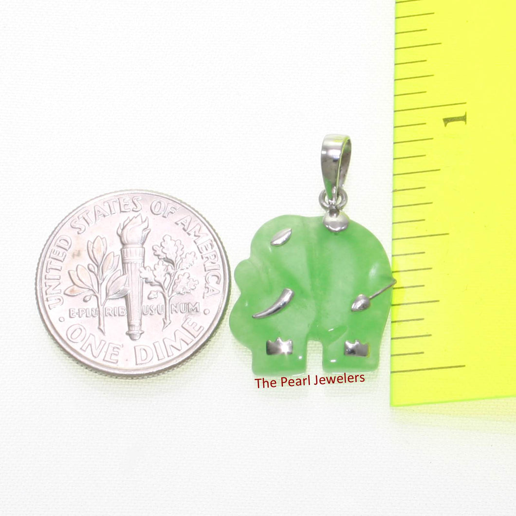 Handcrafted Green Jade Elephant Pendant