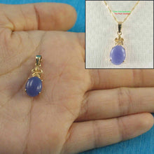 Load image into Gallery viewer, Hawaiian Plumeria Lavender Jade 14k Gold Pendant