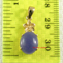 Load image into Gallery viewer, Hawaiian Plumeria Lavender Jade 14k Gold Pendant