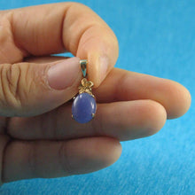 Load image into Gallery viewer, Hawaiian Plumeria Lavender Jade 14k Gold Pendant