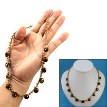 Load image into Gallery viewer, Heart-Shaped Tiger Eye &amp; Keshi Pearl Necklace