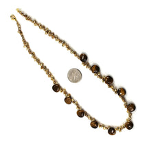 Load image into Gallery viewer, Heart-Shaped Tiger Eye &amp; Keshi Pearl Necklace