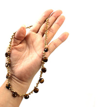 Load image into Gallery viewer, Heart-Shaped Tiger Eye &amp; Keshi Pearl Necklace