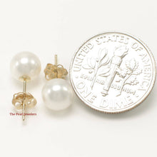 Load image into Gallery viewer, High Luster White Cultured Pearl Stud Earrings