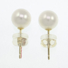 Load image into Gallery viewer, High Luster White Cultured Pearl Stud Earrings