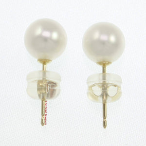 High Luster White Cultured Pearl Stud Earrings