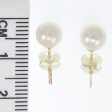 Load image into Gallery viewer, High Luster White Cultured Pearl Stud Earrings