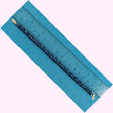 Load image into Gallery viewer, Natural 7mm Lapis Lazuli Beads Bracelet with 14k Yellow Gold Clasp